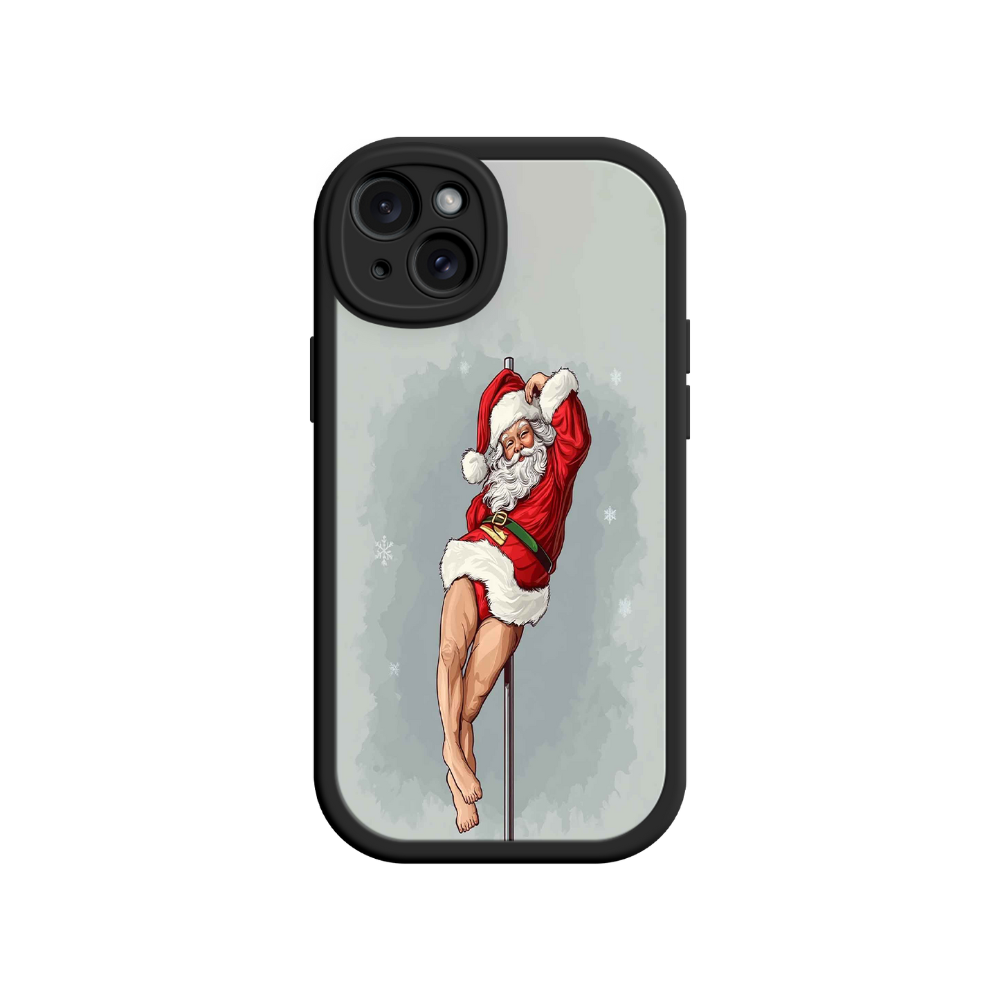 #MC0038 Factory Wholesale Pole Dancing Santa Claus iPhone 17 Case – Funny Christmas Art, Cheeky Holiday Design, Festive Adult Humor