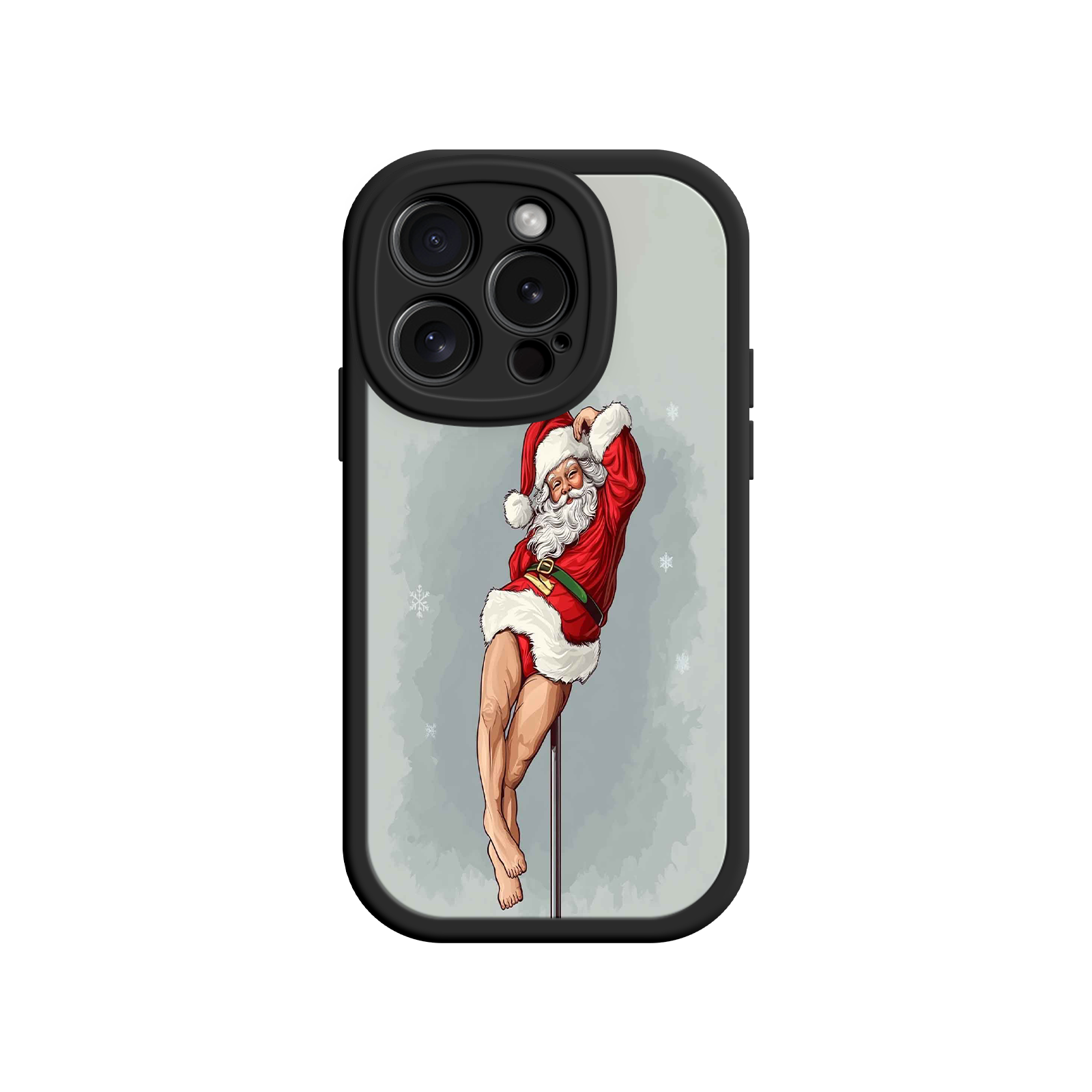 Pole Dancing Santa Claus iPhone 17 Case – Funny Christmas Art, Cheeky Holiday Design, Festive Adult Humor