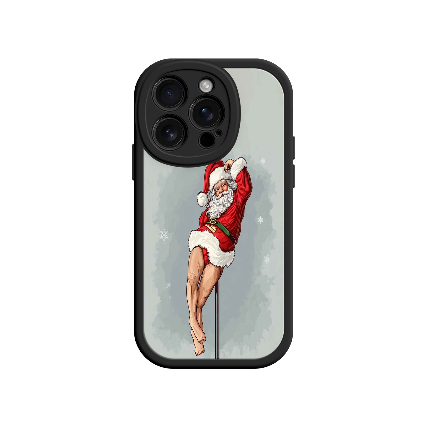 #MC0038 Factory Wholesale Pole Dancing Santa Claus iPhone 17 Case – Funny Christmas Art, Cheeky Holiday Design, Festive Adult Humor