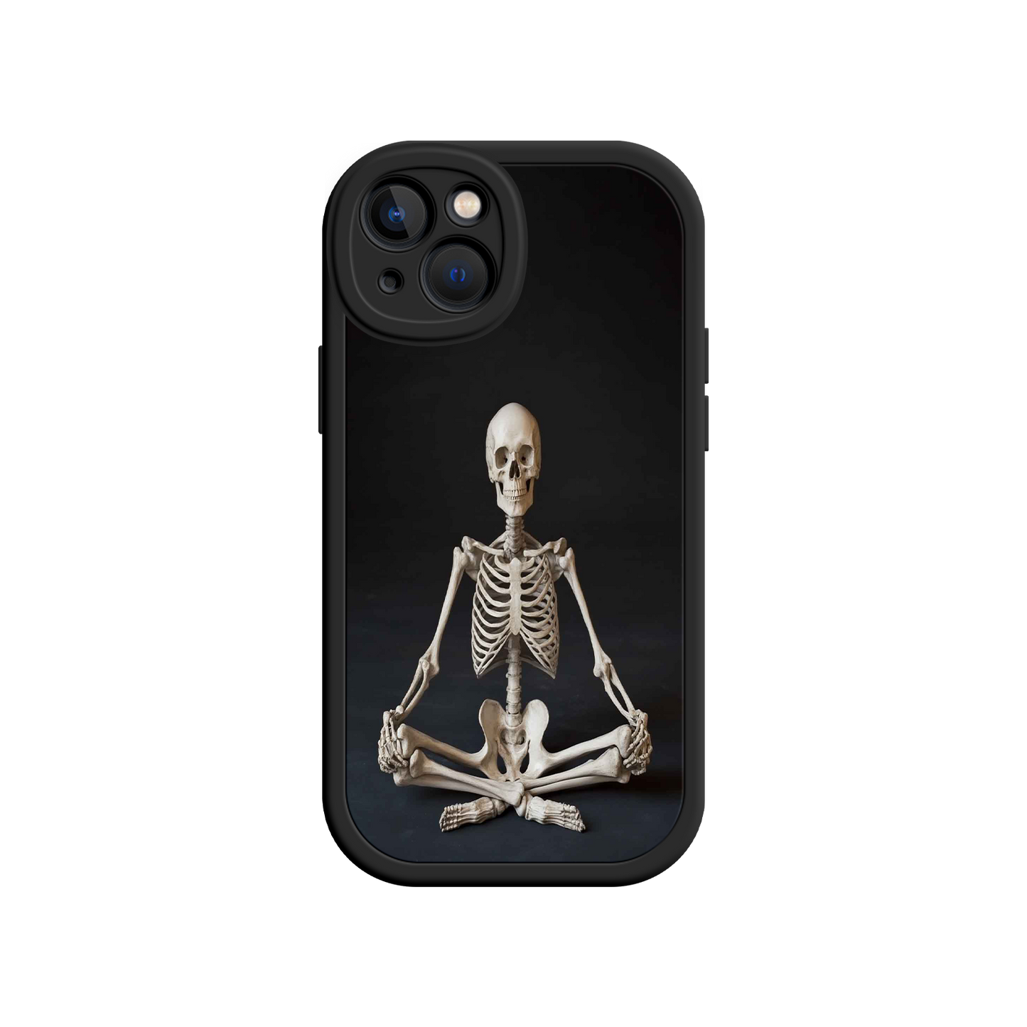#MC0041 Factory Wholesale Meditating Skeleton iPhone 17 Case – Gothic Skelly Yoga Art, Anatomical Design, Spiritual Aesthetic