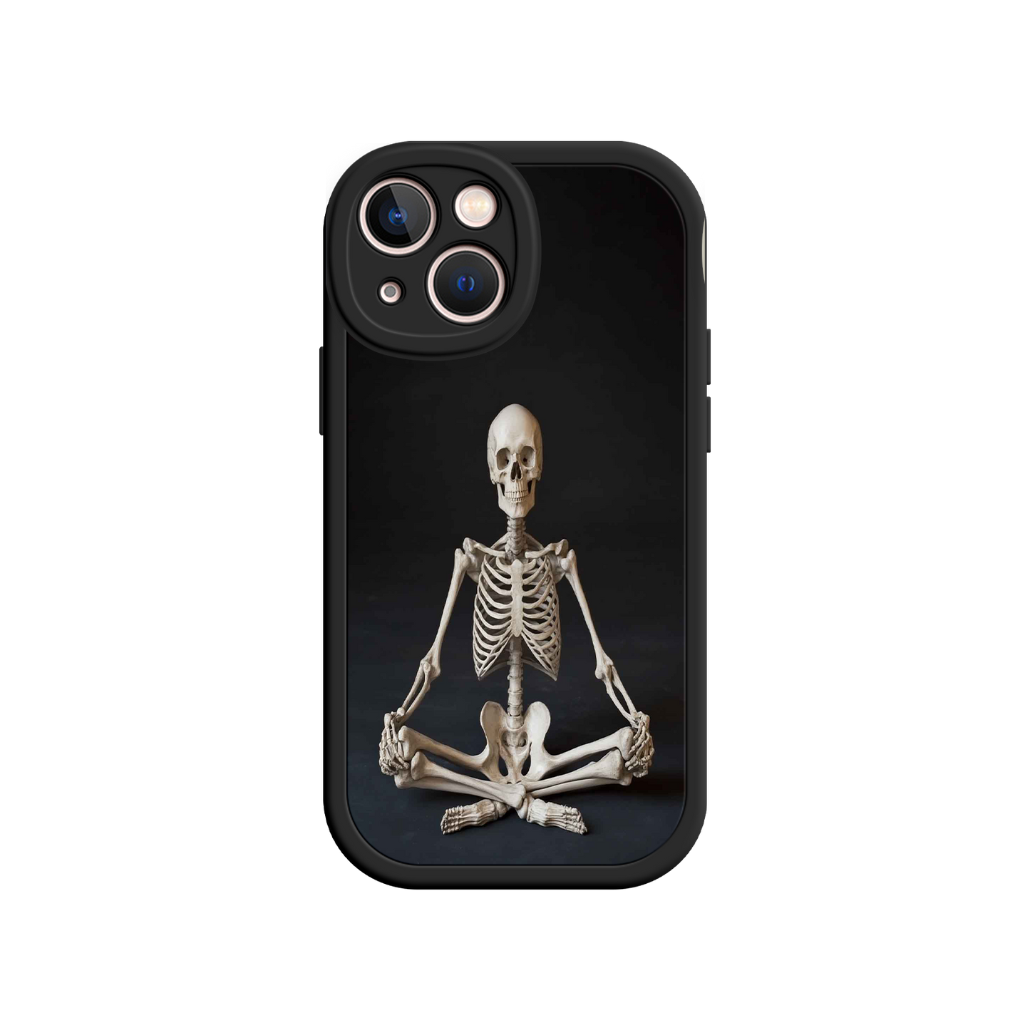 #MC0041 Factory Wholesale Meditating Skeleton iPhone 17 Case – Gothic Skelly Yoga Art, Anatomical Design, Spiritual Aesthetic