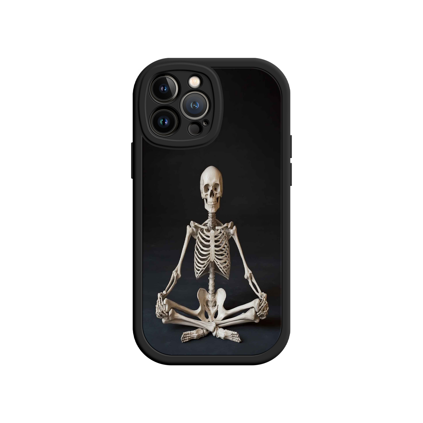 #MC0041 Factory Wholesale Meditating Skeleton iPhone 17 Case – Gothic Skelly Yoga Art, Anatomical Design, Spiritual Aesthetic