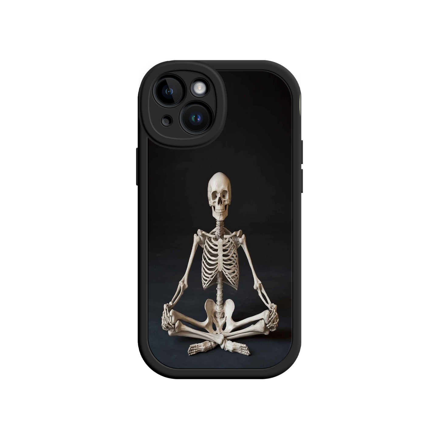 #MC0041 Factory Wholesale Meditating Skeleton iPhone 17 Case – Gothic Skelly Yoga Art, Anatomical Design, Spiritual Aesthetic