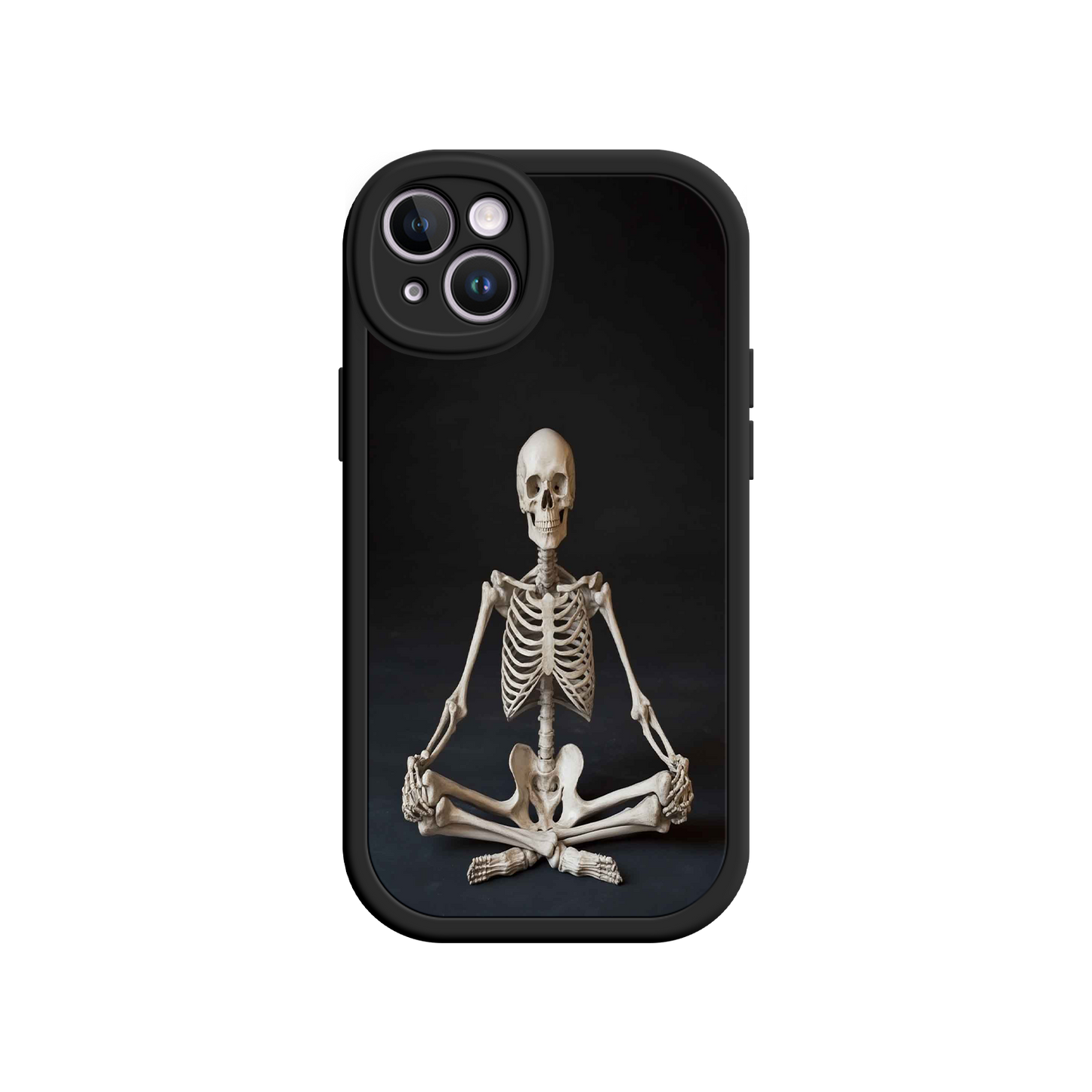 #MC0041 Factory Wholesale Meditating Skeleton iPhone 17 Case – Gothic Skelly Yoga Art, Anatomical Design, Spiritual Aesthetic