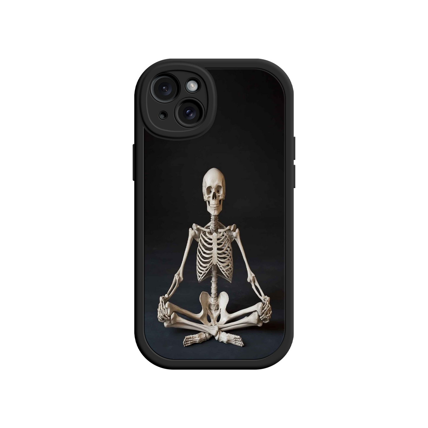 #MC0041 Factory Wholesale Meditating Skeleton iPhone 17 Case – Gothic Skelly Yoga Art, Anatomical Design, Spiritual Aesthetic