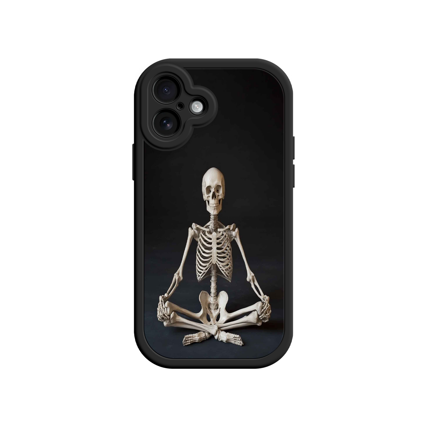 #MC0041 Factory Wholesale Meditating Skeleton iPhone 17 Case – Gothic Skelly Yoga Art, Anatomical Design, Spiritual Aesthetic