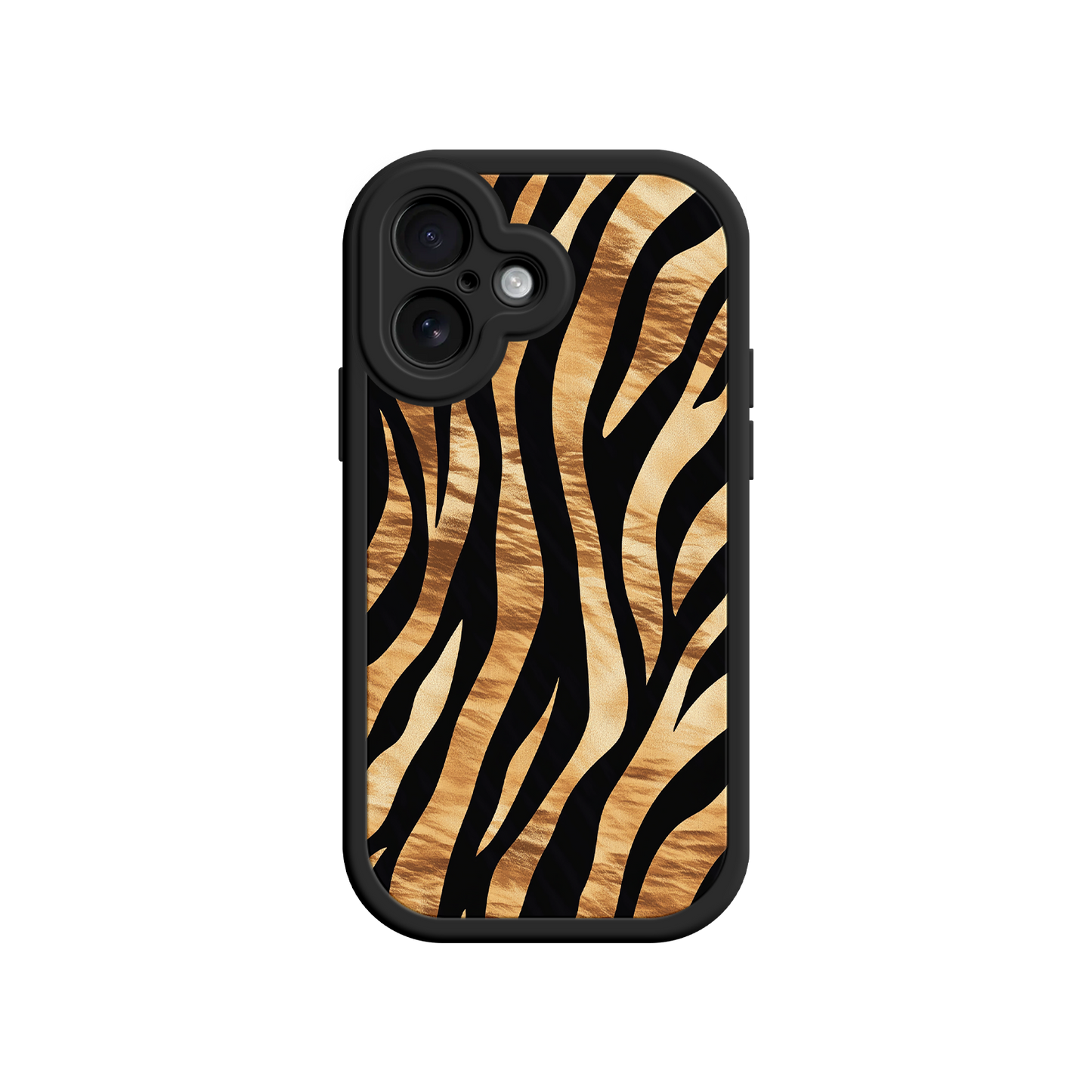 Protective case with bold tiger stripe artwork