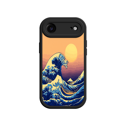 #MC0012 Factory Wholesale Great Wave Sunset iPhone Case – Japanese Art with Ocean & Mountain Design