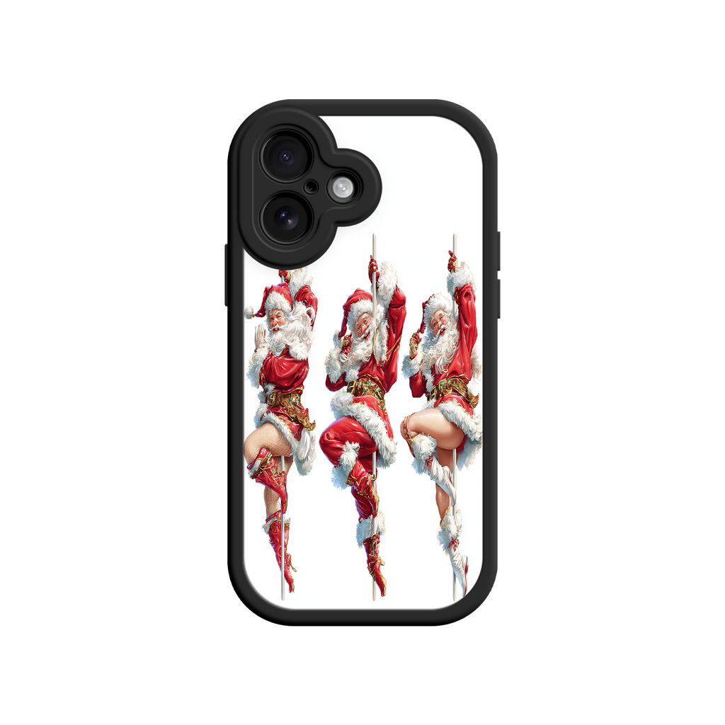 Artistic phone case with vintage Santa costumes