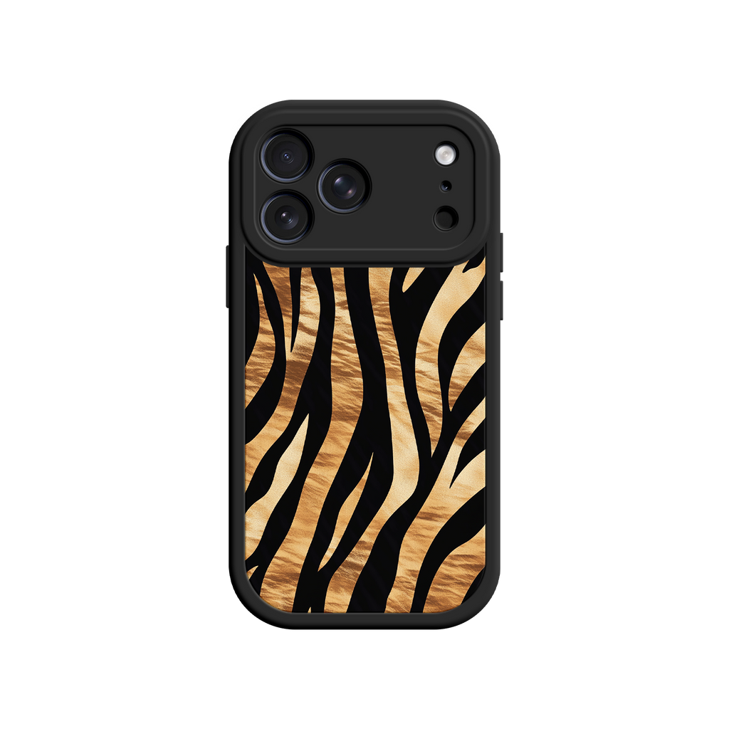 Animal print phone case with bold tiger stripes