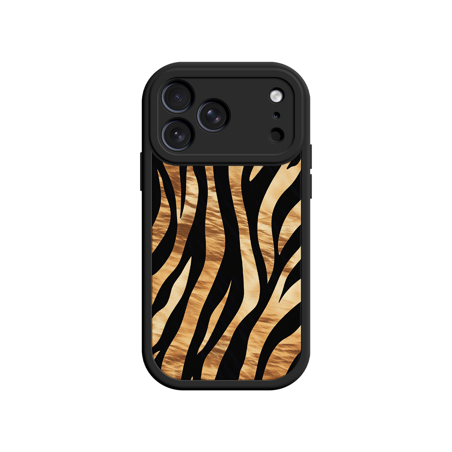 Animal print phone case with bold tiger stripes