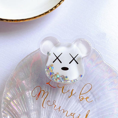 #S0020 Factory Wholesale Quicksand PopSockets Desktop Airbag Glitter phone PopGrip, adjustable cellphone stand, retractable smartphone holder, phone mount support, Folding Kickstand, handheld accessories