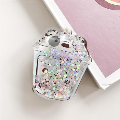 #S0020 Factory Wholesale Quicksand PopSockets Desktop Airbag Glitter phone PopGrip, adjustable cellphone stand, retractable smartphone holder, phone mount support, Folding Kickstand, handheld accessories