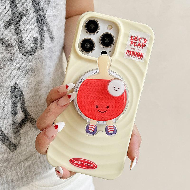 #S0033 Factory Wholesale Badminton table tennis Magsafe PopSockets phone PopGrip, adjustable cellphone stand with phonecase, retractable smartphone holder, phone mount case, casing, handheld accessories case  badminton badminton  phone
