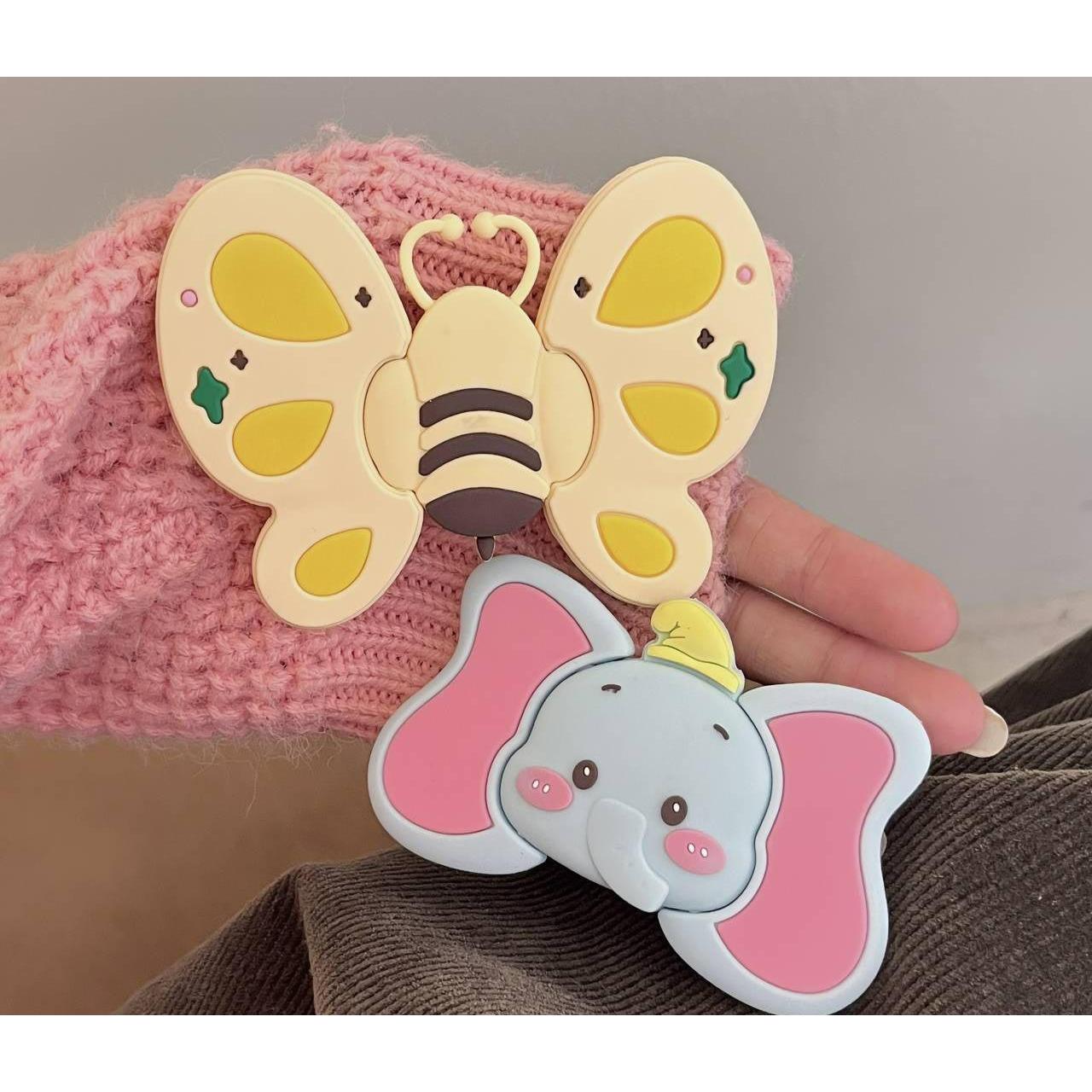 Butterflies phone PopGrip, Desktop Bracket, adjustable cellphone stand, retractable smartphone holder, phone mount support, Folding Kickstand, handheld accessories