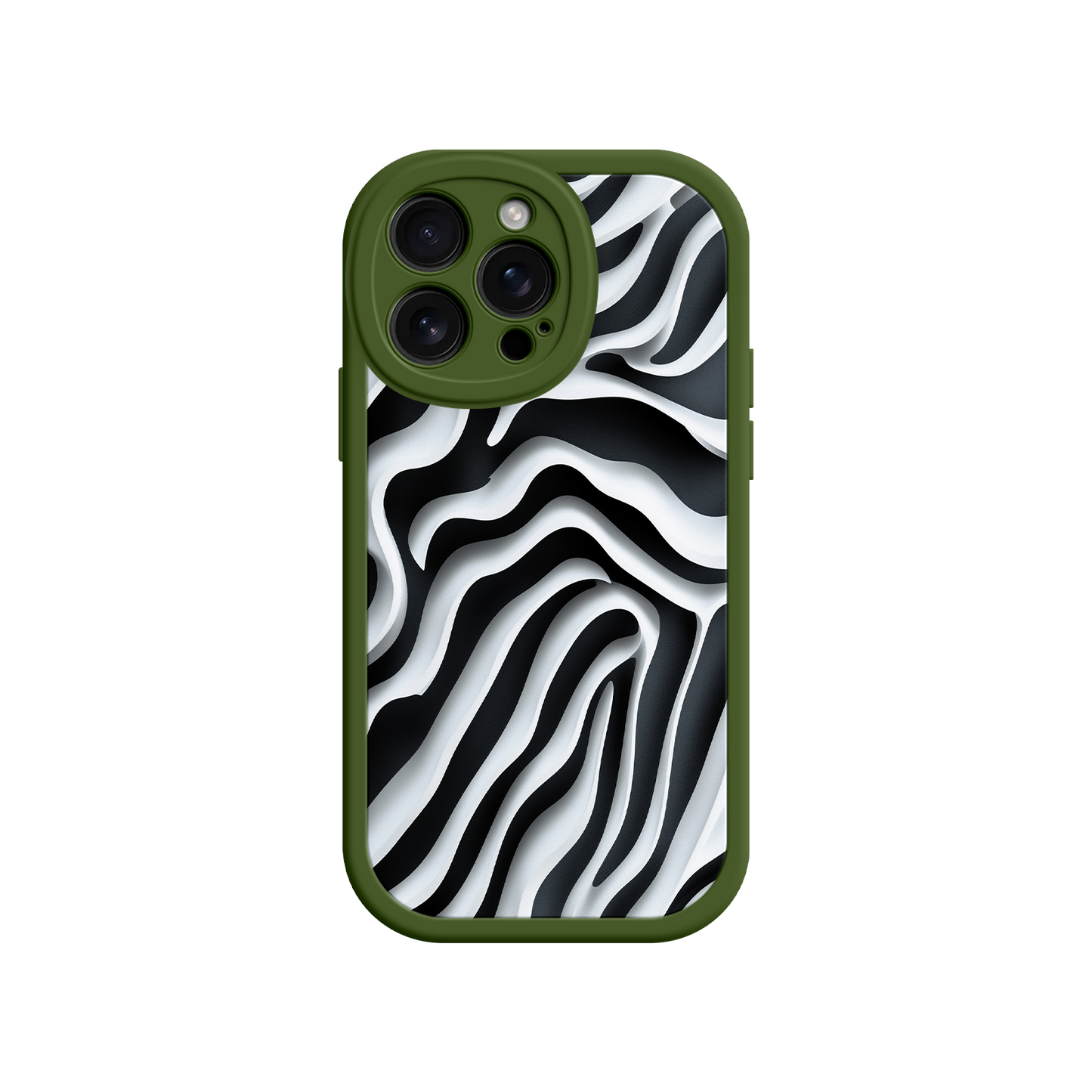 #MC0040 Factory Wholesale Zebra Pattern iPhone 17 Case – Black & White Protective Cover for iPhone 16 Pro / Max