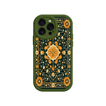 #MC0042 Factory Wholesale Ornate Floral iPhone 17 Case – Baroque Vintage Pattern Protective Cover for iPhone 16 Pro / Max