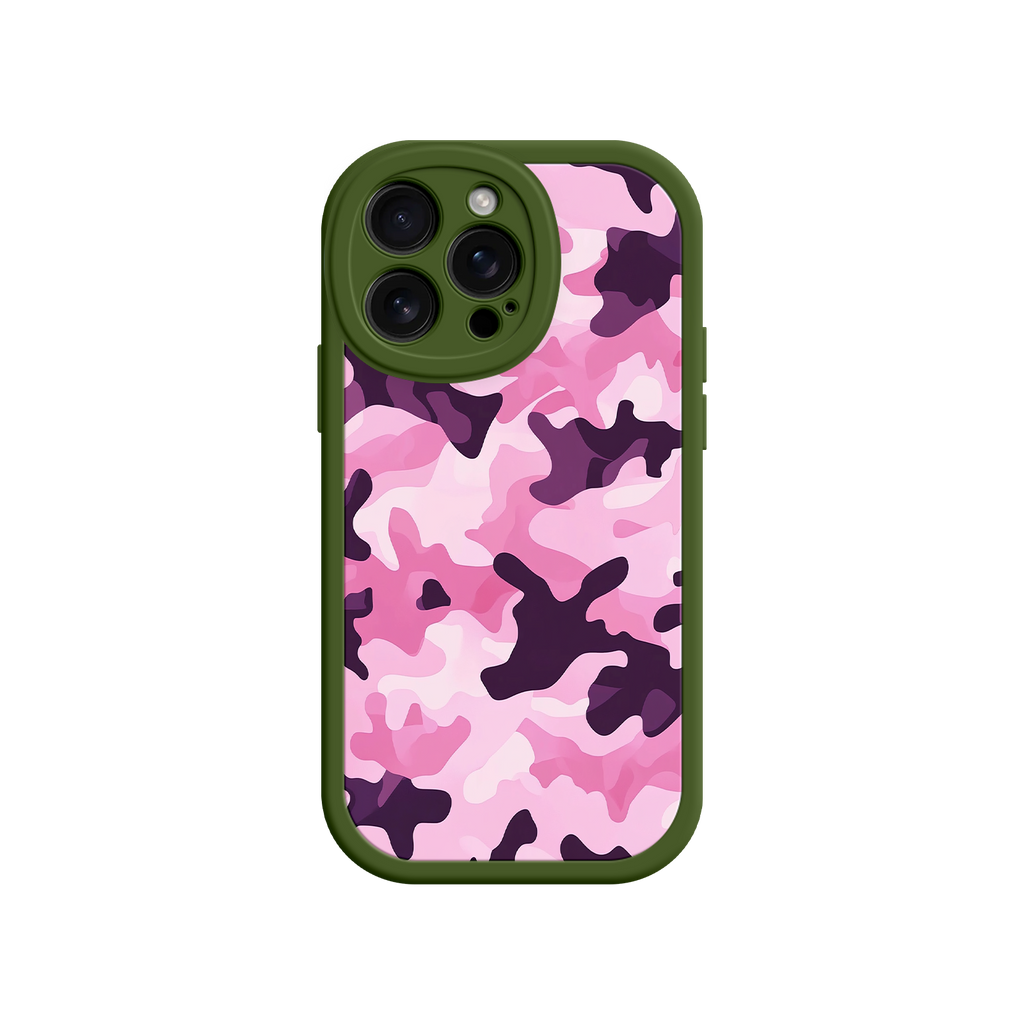 Pink Camo iPhone 17 Case – Camouflage, Feminine Style, Protective Phone Cover