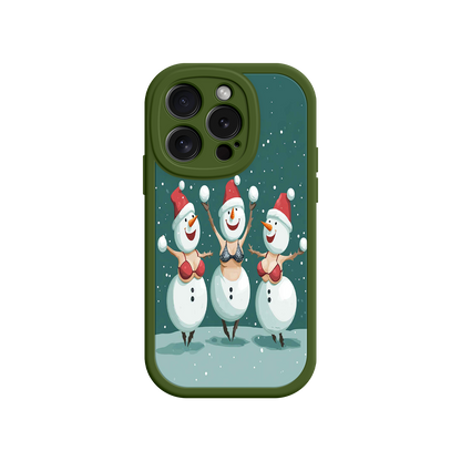 #MC0037 Factory Wholesale Festive Snowman iPhone 17 Case – Funny Christmas Art, Jolly Holiday Design, Soft Snowflakes
