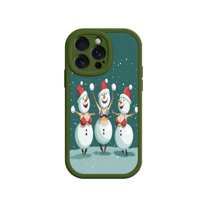 #MC0037 Factory Wholesale Festive Snowman iPhone 17 Case – Funny Christmas Art, Jolly Holiday Design, Soft Snowflakes