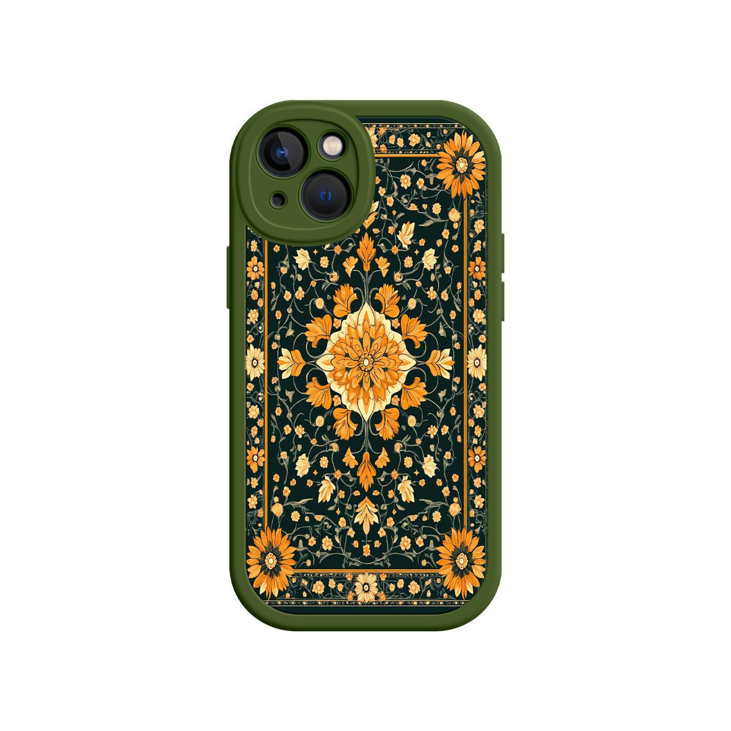 #MC0042 Factory Wholesale Ornate Floral iPhone 17 Case – Baroque Vintage Pattern Protective Cover for iPhone 16 Pro / Max