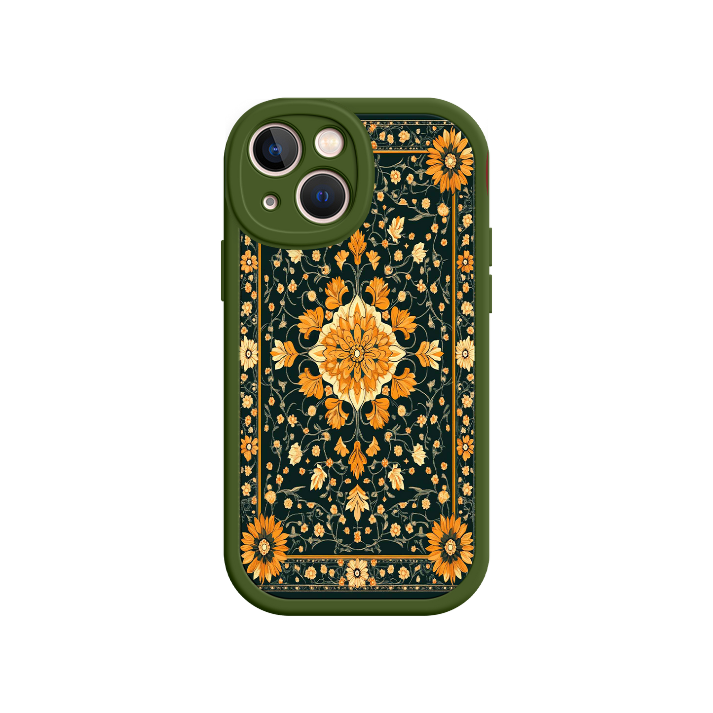 #MC0042 Factory Wholesale Ornate Floral iPhone 17 Case – Baroque Vintage Pattern Protective Cover for iPhone 16 Pro / Max
