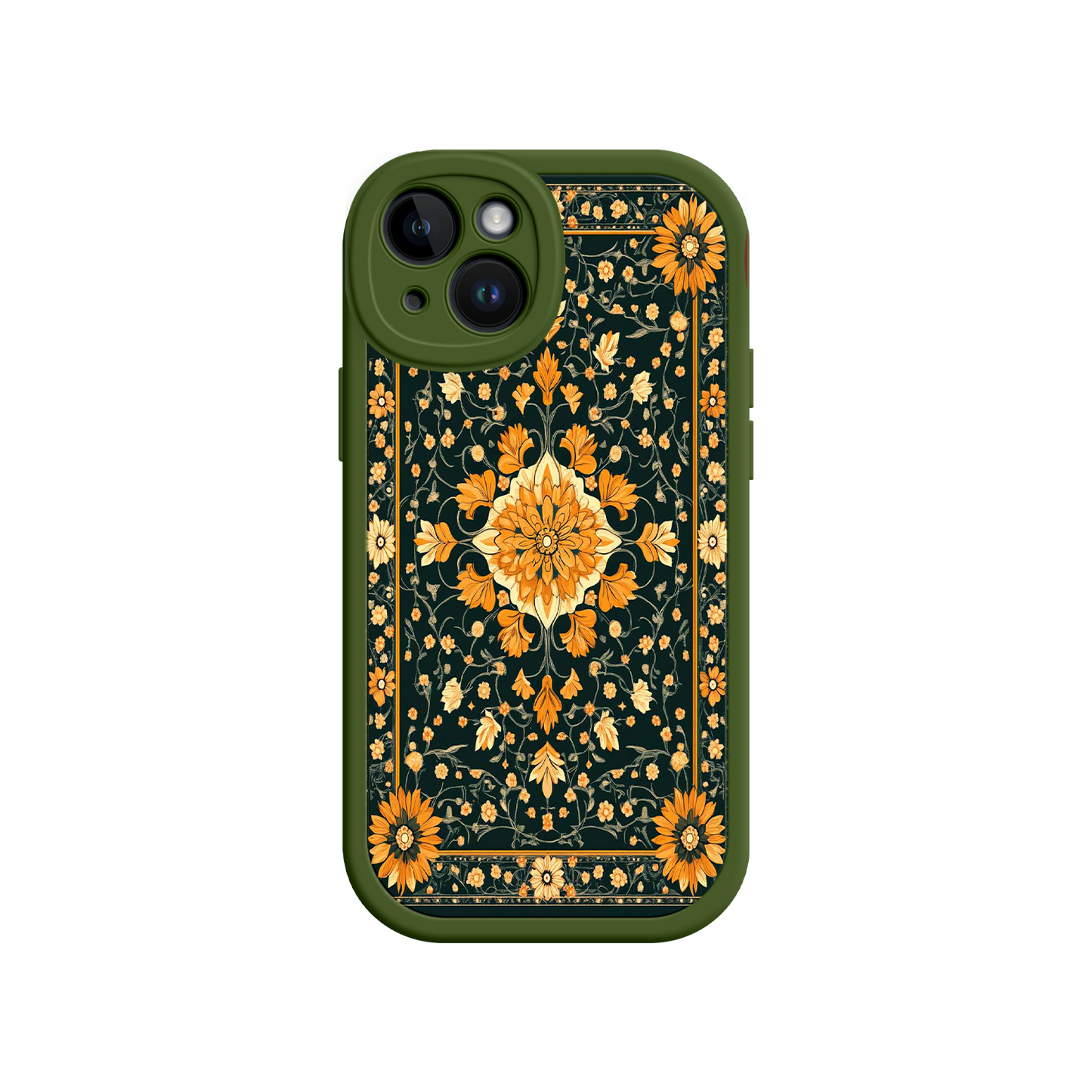 #MC0042 Factory Wholesale Ornate Floral iPhone 17 Case – Baroque Vintage Pattern Protective Cover for iPhone 16 Pro / Max