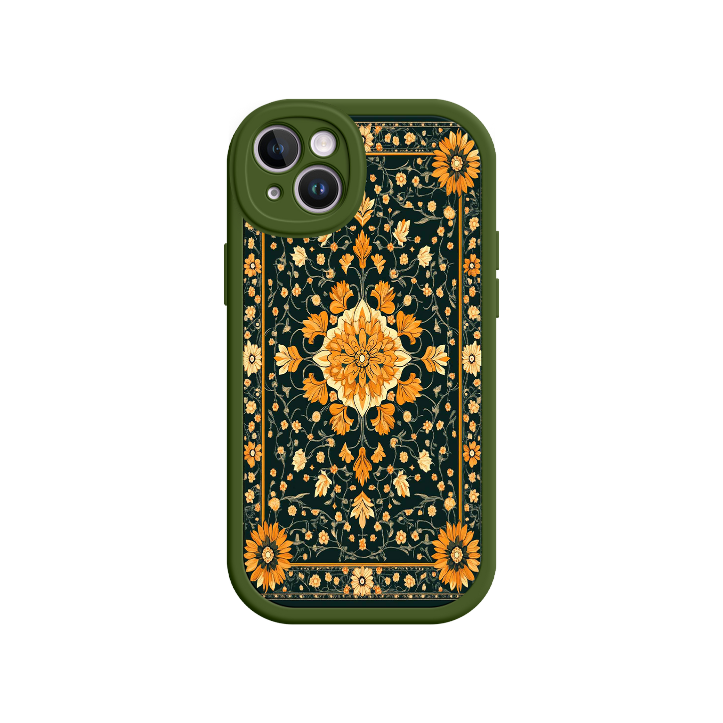 #MC0042 Factory Wholesale Ornate Floral iPhone 17 Case – Baroque Vintage Pattern Protective Cover for iPhone 16 Pro / Max