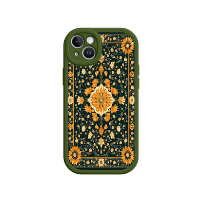 #MC0042 Factory Wholesale Ornate Floral iPhone 17 Case – Baroque Vintage Pattern Protective Cover for iPhone 16 Pro / Max