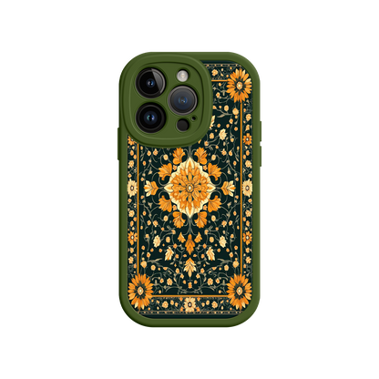 #MC0042 Factory Wholesale Ornate Floral iPhone 17 Case – Baroque Vintage Pattern Protective Cover for iPhone 16 Pro / Max