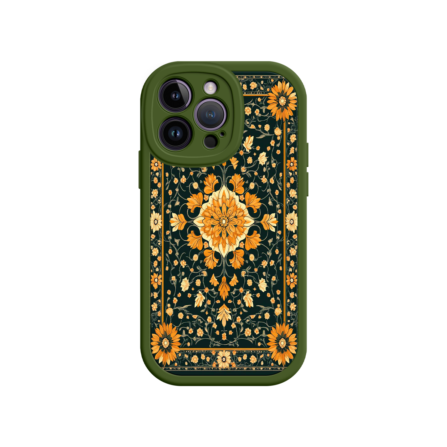 #MC0042 Factory Wholesale Ornate Floral iPhone 17 Case – Baroque Vintage Pattern Protective Cover for iPhone 16 Pro / Max