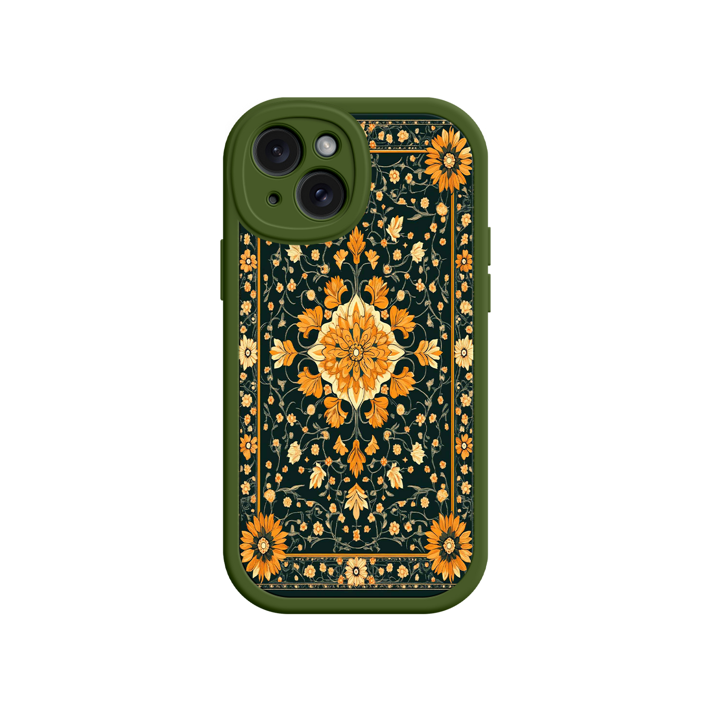 #MC0042 Factory Wholesale Ornate Floral iPhone 17 Case – Baroque Vintage Pattern Protective Cover for iPhone 16 Pro / Max