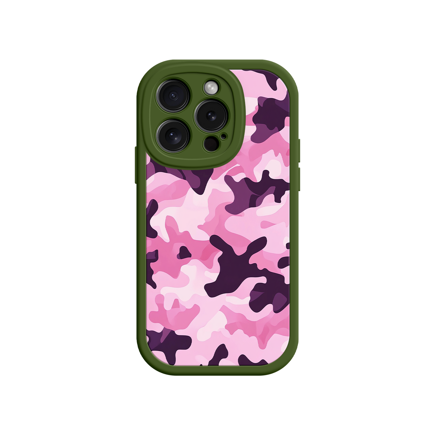 #MC0030 Factory Wholesale Pink Camo iPhone 17 Case – Camouflage, Feminine Style, Protective Phone Cover