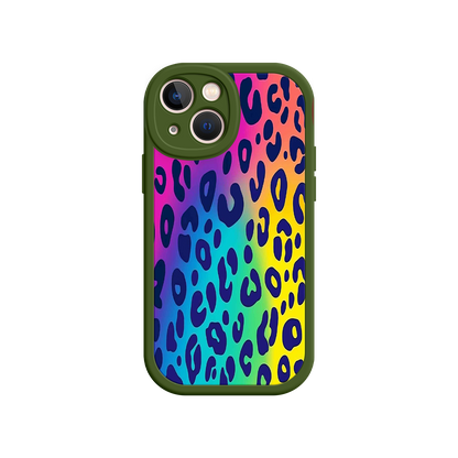 #MC0035 Factory Wholesale Rainbow Leopard Print iPhone 17 Case – Vibrant Gradient Leopard Pattern, Colorful Animal Print Design, Trendy Animal Print Phone Cover