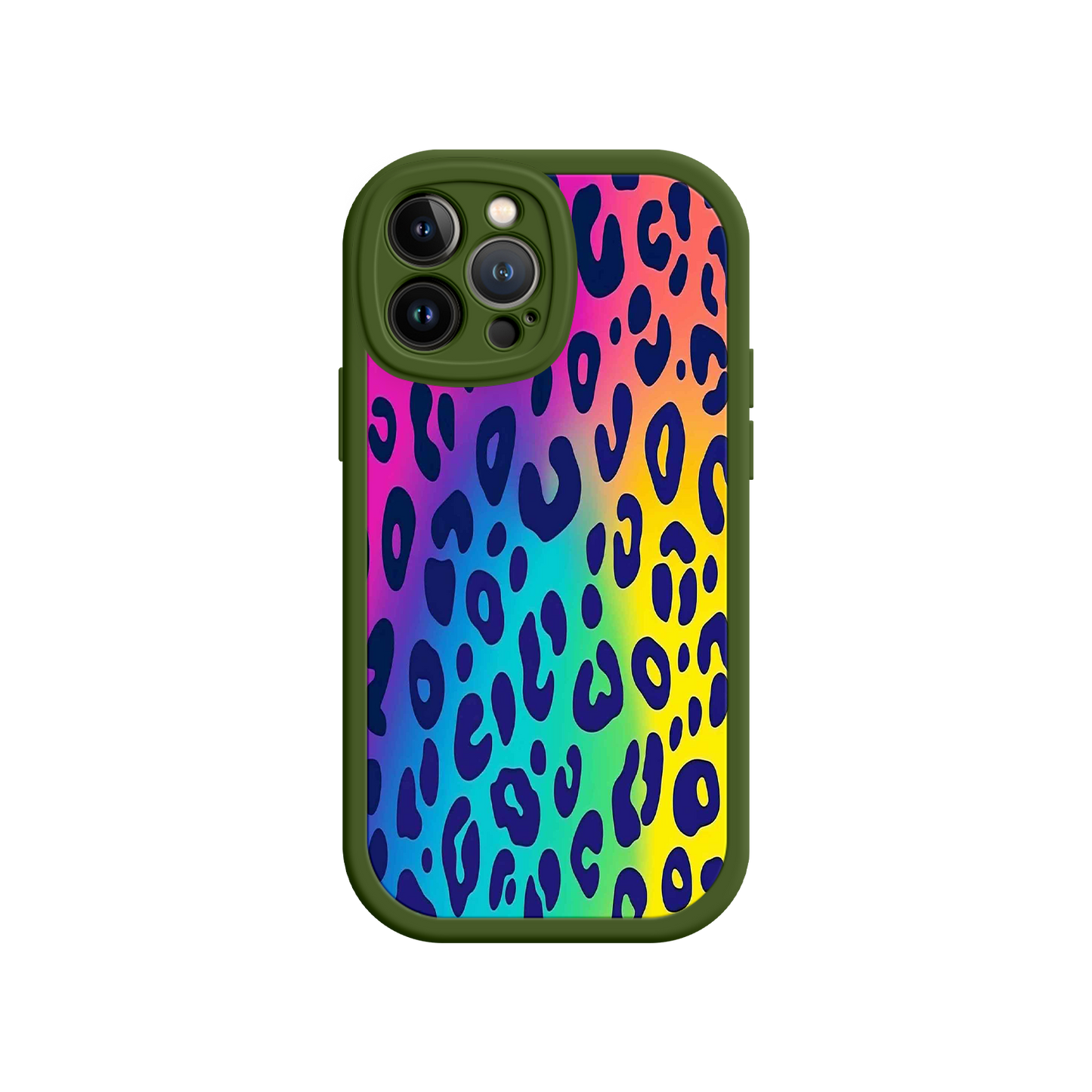 #MC0035 Factory Wholesale Rainbow Leopard Print iPhone 17 Case – Vibrant Gradient Leopard Pattern, Colorful Animal Print Design, Trendy Animal Print Phone Cover