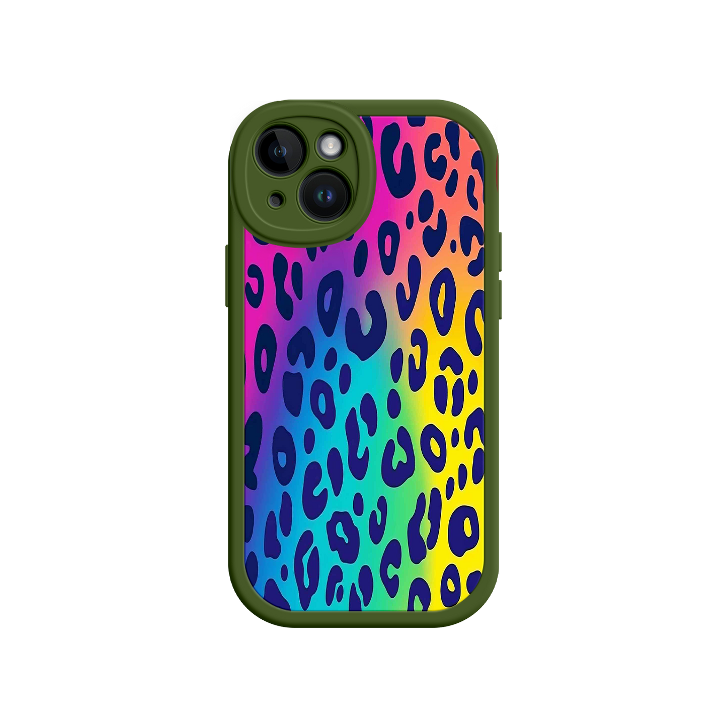 #MC0035 Factory Wholesale Rainbow Leopard Print iPhone 17 Case – Vibrant Gradient Leopard Pattern, Colorful Animal Print Design, Trendy Animal Print Phone Cover