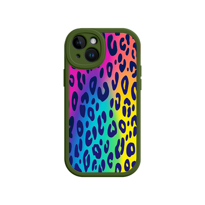 #MC0035 Factory Wholesale Rainbow Leopard Print iPhone 17 Case – Vibrant Gradient Leopard Pattern, Colorful Animal Print Design, Trendy Animal Print Phone Cover