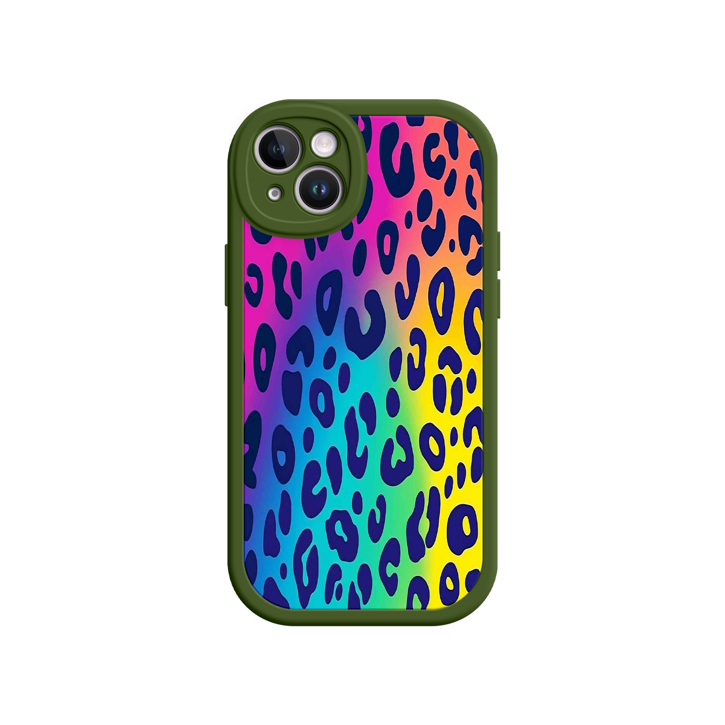 #MC0035 Factory Wholesale Rainbow Leopard Print iPhone 17 Case – Vibrant Gradient Leopard Pattern, Colorful Animal Print Design, Trendy Animal Print Phone Cover