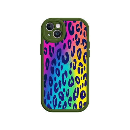 #MC0035 Factory Wholesale Rainbow Leopard Print iPhone 17 Case – Vibrant Gradient Leopard Pattern, Colorful Animal Print Design, Trendy Animal Print Phone Cover