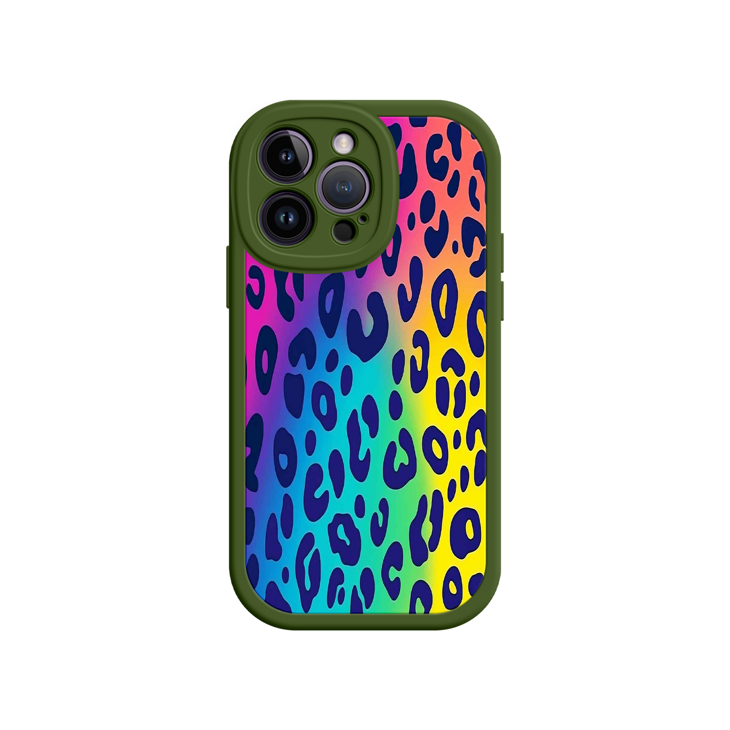 #MC0035 Factory Wholesale Rainbow Leopard Print iPhone 17 Case – Vibrant Gradient Leopard Pattern, Colorful Animal Print Design, Trendy Animal Print Phone Cover