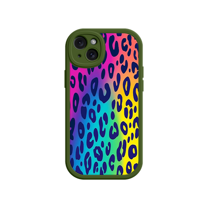 #MC0035 Factory Wholesale Rainbow Leopard Print iPhone 17 Case – Vibrant Gradient Leopard Pattern, Colorful Animal Print Design, Trendy Animal Print Phone Cover