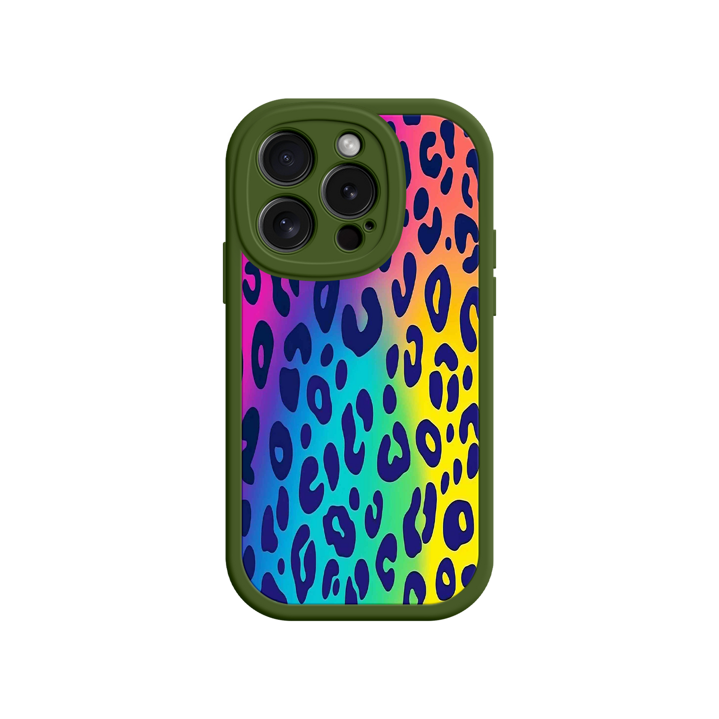 #MC0035 Factory Wholesale Rainbow Leopard Print iPhone 17 Case – Vibrant Gradient Leopard Pattern, Colorful Animal Print Design, Trendy Animal Print Phone Cover