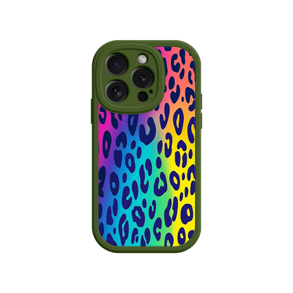 #MC0035 Factory Wholesale Rainbow Leopard Print iPhone 17 Case – Vibrant Gradient Leopard Pattern, Colorful Animal Print Design, Trendy Animal Print Phone Cover