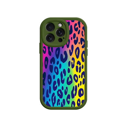#MC0035 Factory Wholesale Rainbow Leopard Print iPhone 17 Case – Vibrant Gradient Leopard Pattern, Colorful Animal Print Design, Trendy Animal Print Phone Cover