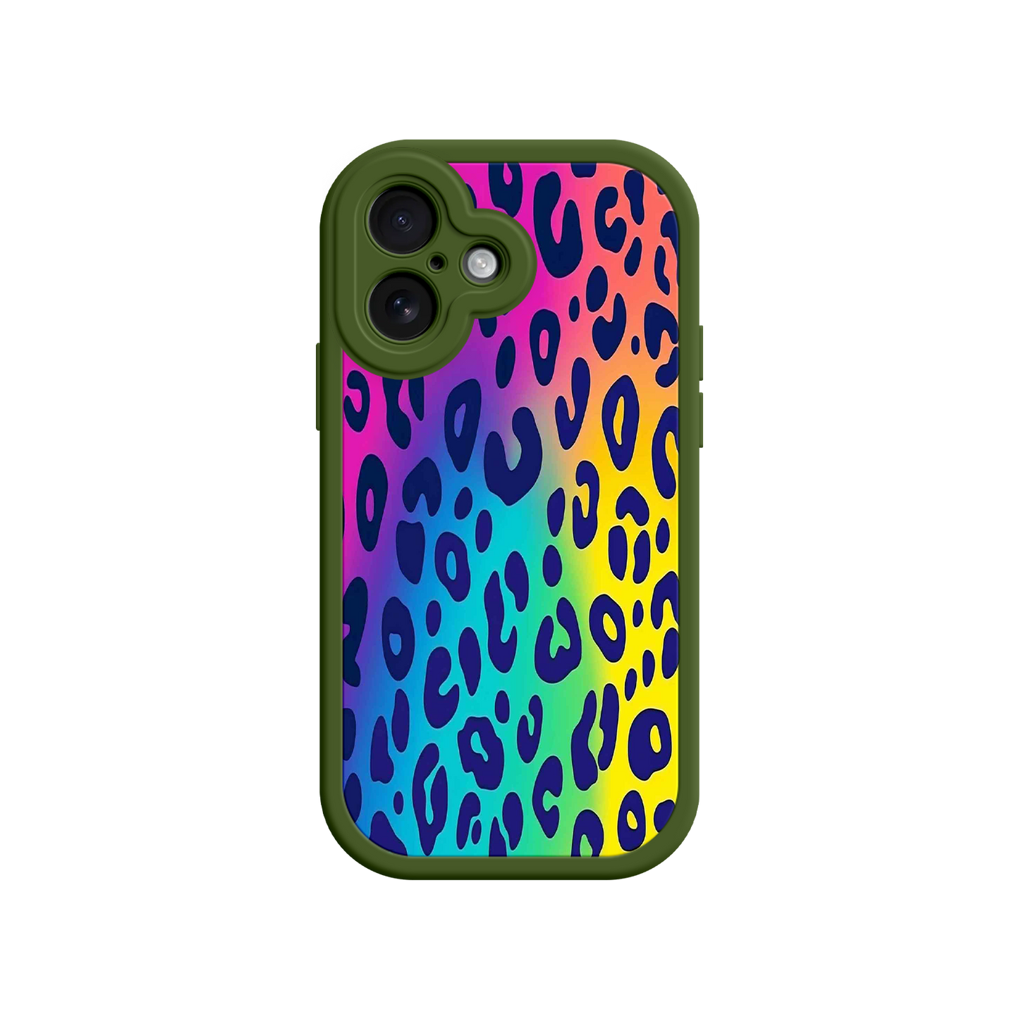 #MC0035 Factory Wholesale Rainbow Leopard Print iPhone 17 Case – Vibrant Gradient Leopard Pattern, Colorful Animal Print Design, Trendy Animal Print Phone Cover