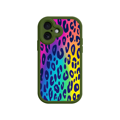 #MC0035 Factory Wholesale Rainbow Leopard Print iPhone 17 Case – Vibrant Gradient Leopard Pattern, Colorful Animal Print Design, Trendy Animal Print Phone Cover