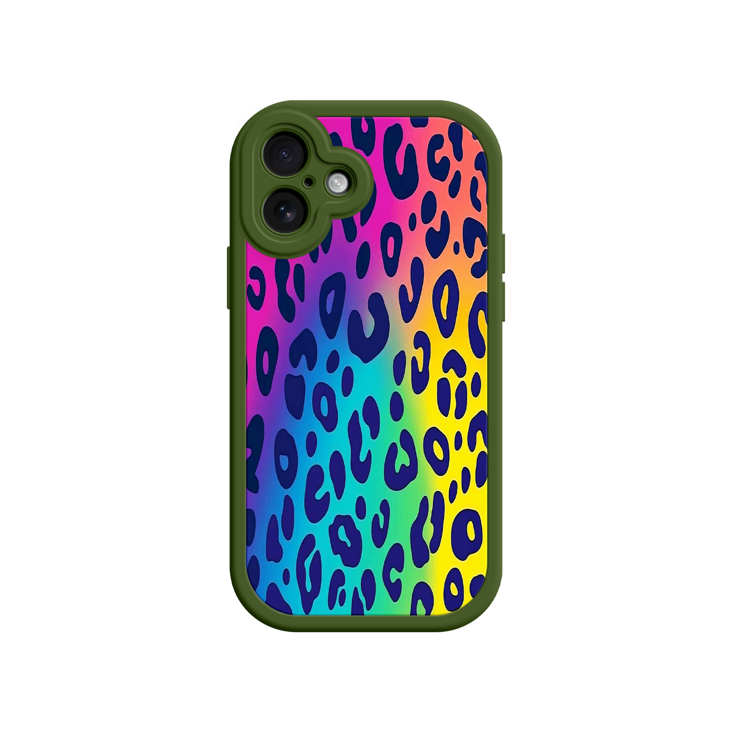 #MC0035 Factory Wholesale Rainbow Leopard Print iPhone 17 Case – Vibrant Gradient Leopard Pattern, Colorful Animal Print Design, Trendy Animal Print Phone Cover