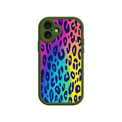 #MC0035 Factory Wholesale Rainbow Leopard Print iPhone 17 Case – Vibrant Gradient Leopard Pattern, Colorful Animal Print Design, Trendy Animal Print Phone Cover