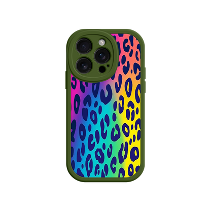 #MC0035 Factory Wholesale Rainbow Leopard Print iPhone 17 Case – Vibrant Gradient Leopard Pattern, Colorful Animal Print Design, Trendy Animal Print Phone Cover