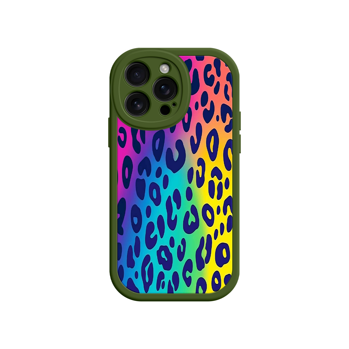 #MC0035 Factory Wholesale Rainbow Leopard Print iPhone 17 Case – Vibrant Gradient Leopard Pattern, Colorful Animal Print Design, Trendy Animal Print Phone Cover